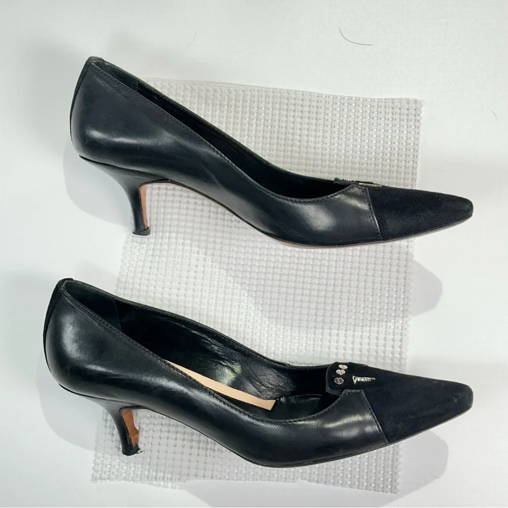 Trussardi work pumps Italian leather suede pointed toe EU 39